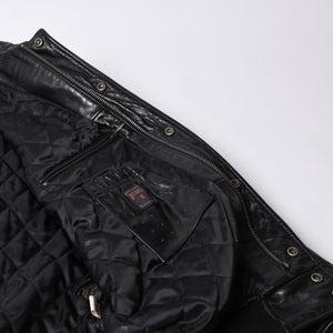 RocaweaR Rocawea Leather Jacket Jay-Z Black Leather Polyester Size XL Antique Silver Hardware Good Condition Used 4a001421