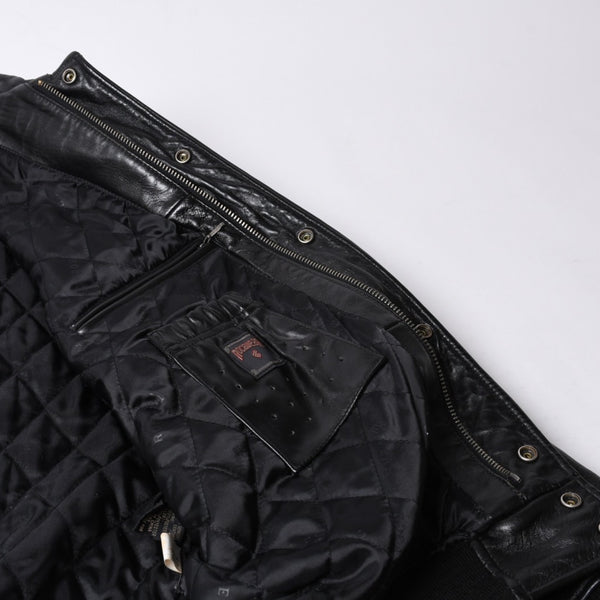 RocaweaR Rocawea Leather Jacket Jay-Z Black Leather Polyester Size XL Antique Silver Hardware Good Condition Used 4a001421