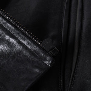 PRADA プラダ Black ブラック Leather Jacket レザージャケット Size50 サイズ50 CN 180/100 A 美品 中古 4a000484