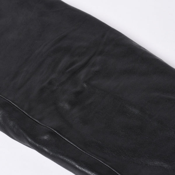 PRADA プラダ Black ブラック Leather Jacket レザージャケット Size50 サイズ50 CN 180/100 A 美品 中古 4a000484