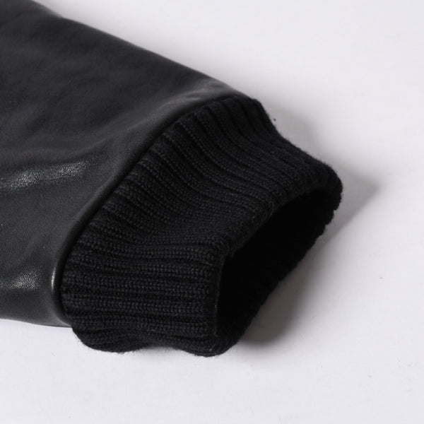 PRADA プラダ Black ブラック Leather Jacket レザージャケット Size50 サイズ50 CN 180/100 A 美品 中古 4a000484