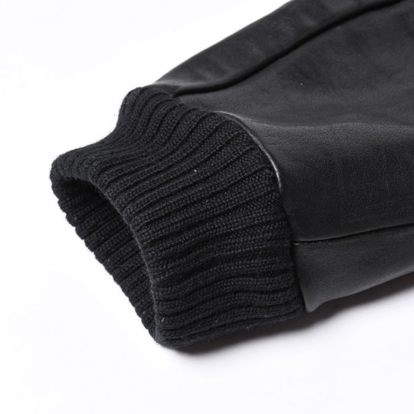 PRADA プラダ Black ブラック Leather Jacket レザージャケット Size50 サイズ50 CN 180/100 A 美品 中古 4a000484