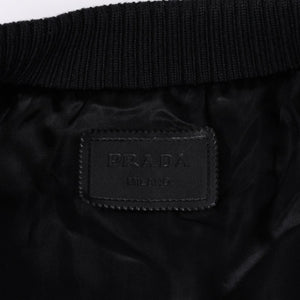 PRADA プラダ Black ブラック Leather Jacket レザージャケット Size50 サイズ50 CN 180/100 A 美品 中古 4a000484