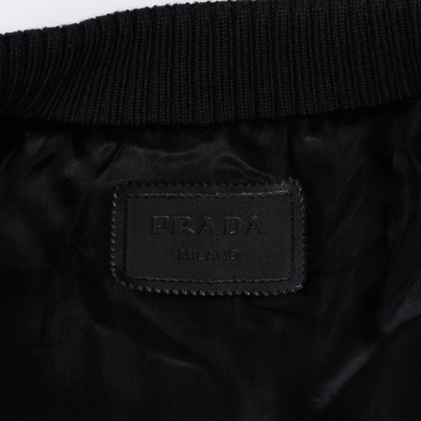 PRADA プラダ Black ブラック Leather Jacket レザージャケット Size50 サイズ50 CN 180/100 A 美品 中古 4a000484
