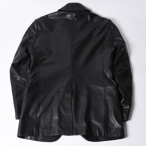 CHROME HEARTS 3B Leather Tailored Jacket Size M Single Cross Ball Button Black Good Condition Used 4a001537