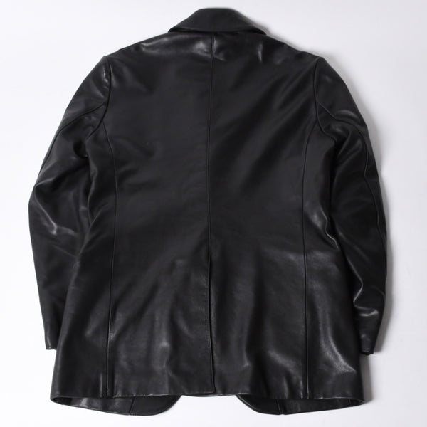 CHROME HEARTS 3B Leather Tailored Jacket Size M Single Cross Ball Button Black Good Condition Used 4a001537