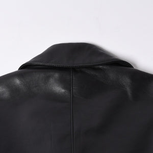 CHROME HEARTS 3B Leather Tailored Jacket Size M Single Cross Ball Button Black Good Condition Used 4a001537