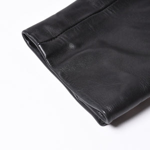 CHROME HEARTS 3B Leather Tailored Jacket Size M Single Cross Ball Button Black Good Condition Used 4a001537