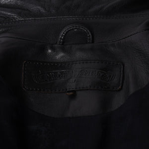 CHROME HEARTS 3B Leather Tailored Jacket Size M Single Cross Ball Button Black Good Condition Used 4a001537