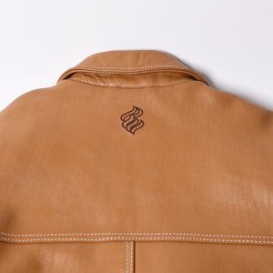 RocaweaR ロカウェア レザージャケット Over size leather blouson Brown ブラウン XLサイズ 美品 中古 4a00369