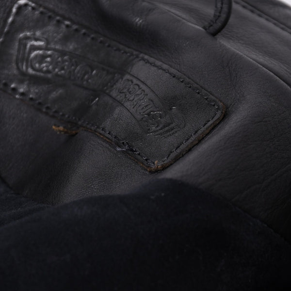 CHROME HEARTS 3B Leather Tailored Jacket Size M Single Cross Ball Button Black Good Condition Used 4a001537