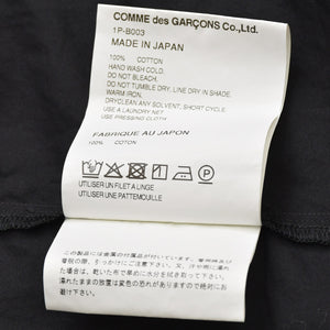 極美品 BLACK COMME des GARCONS ブラックコムデギャルソン ブラック黒 長袖シャツ ベルト Sサイズ 1P-B003 美品 4a001380