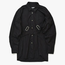 画像をギャラリービューアに読み込む, 極美品 BLACK COMME des GARCONS ブラックコムデギャルソン ブラック黒 長袖シャツ ベルト Sサイズ 1P-B003 美品 4a001380