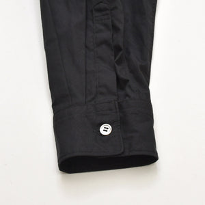 極美品 BLACK COMME des GARCONS ブラックコムデギャルソン ブラック黒 長袖シャツ ベルト Sサイズ 1P-B003 美品 4a001380