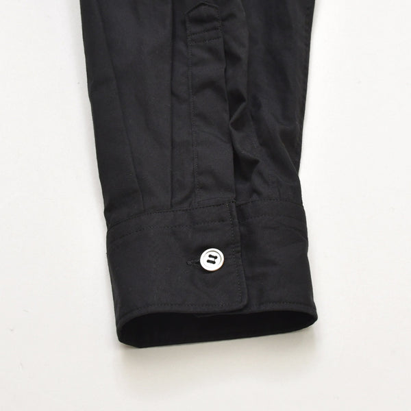 極美品 BLACK COMME des GARCONS ブラックコムデギャルソン ブラック黒 長袖シャツ ベルト Sサイズ 1P-B003 美品 4a001380