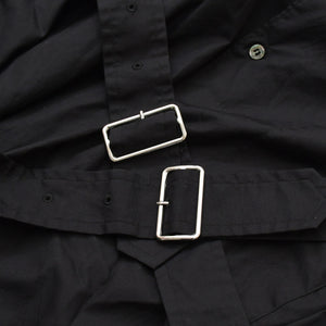 極美品 BLACK COMME des GARCONS ブラックコムデギャルソン ブラック黒 長袖シャツ ベルト Sサイズ 1P-B003 美品 4a001380