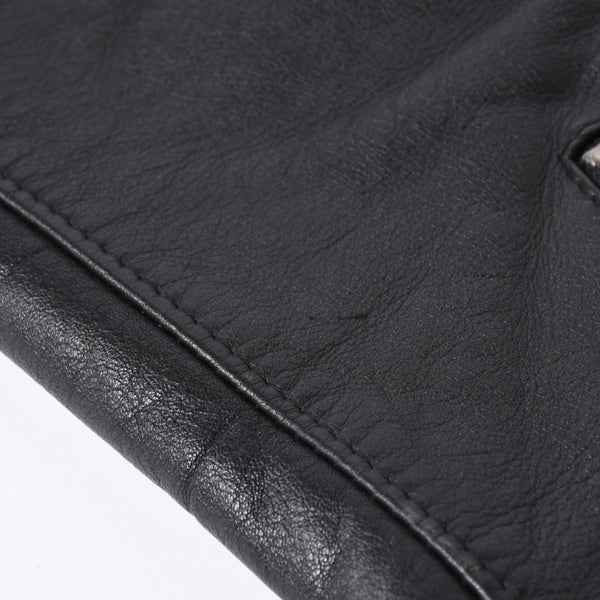 極美品 RAF SIMONS ラフシモンズ 98-99AW レザーライダースコート 超希少品 ブラック サイズ50 中古 4a001383
