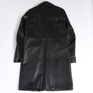 極美品 RAF SIMONS ラフシモンズ 98-99AW レザーライダースコート 超希少品 ブラック サイズ50 中古 4a001383