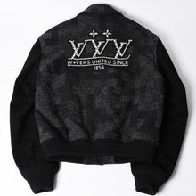 画像をギャラリービューアに読み込む, 新品同様品 LOUIS VUITTON ルイヴィトン ミックスレザー バーシティブルゾン ジャケット サイズ46 1AHBUU コットン ゴートスキン 中古 4a002119