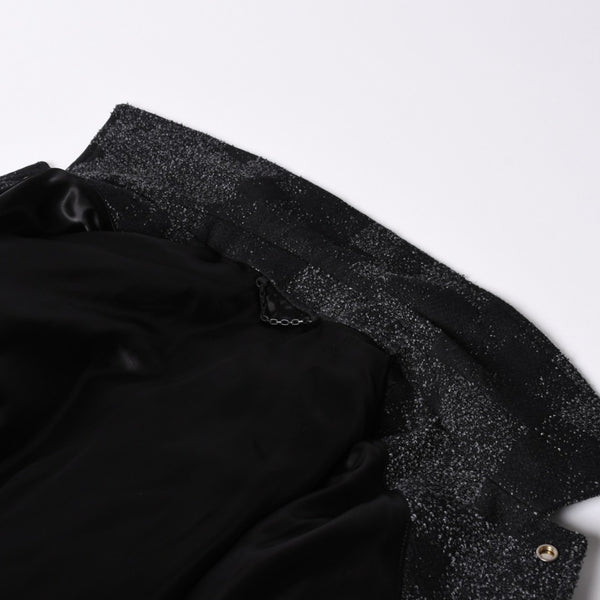 新品同様品 LOUIS VUITTON ルイヴィトン ミックスレザー バーシティブルゾン ジャケット サイズ46 1AHBUU コットン ゴートスキン 中古 4a002119