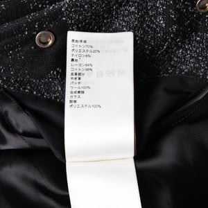 新品同様品 LOUIS VUITTON ルイヴィトン ミックスレザー バーシティブルゾン ジャケット サイズ46 1AHBUU コットン ゴートスキン 中古 4a002119