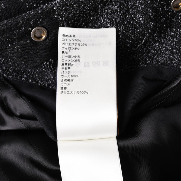 新品同様品 LOUIS VUITTON ルイヴィトン ミックスレザー バーシティブルゾン ジャケット サイズ46 1AHBUU コットン ゴートスキン 中古 4a002119