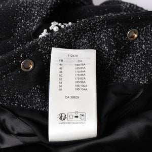 新品同様品 LOUIS VUITTON ルイヴィトン ミックスレザー バーシティブルゾン ジャケット サイズ46 1AHBUU コットン ゴートスキン 中古 4a002119