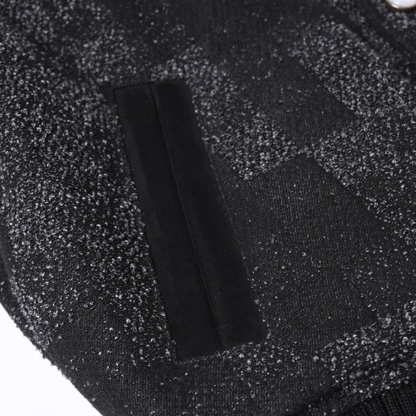 新品同様品 LOUIS VUITTON ルイヴィトン ミックスレザー バーシティブルゾン ジャケット サイズ46 1AHBUU コットン ゴートスキン 中古 4a002119
