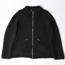 画像をギャラリービューアに読み込む, 極美品 CHROME HEARTS クロムハーツ ダガージップヘビーゲージニットジャケット ブラック カシミヤ シルバー金具 ダガー クロスパッチ トリプルクロス 中古 4a001956