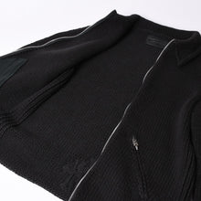 画像をギャラリービューアに読み込む, 極美品 CHROME HEARTS クロムハーツ ダガージップヘビーゲージニットジャケット ブラック カシミヤ シルバー金具 ダガー クロスパッチ トリプルクロス 中古 4a001956
