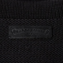 画像をギャラリービューアに読み込む, 極美品 CHROME HEARTS クロムハーツ ダガージップヘビーゲージニットジャケット ブラック カシミヤ シルバー金具 ダガー クロスパッチ トリプルクロス 中古 4a001956
