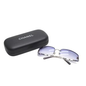 CHANEL シャネル Sunglasses サングラス リムレス サングラス 4113 65◻︎15 120 パープル クリア 美品 中古 4a001389