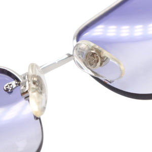 CHANEL シャネル Sunglasses サングラス リムレス サングラス 4113 65◻︎15 120 パープル クリア 美品 中古 4a001389