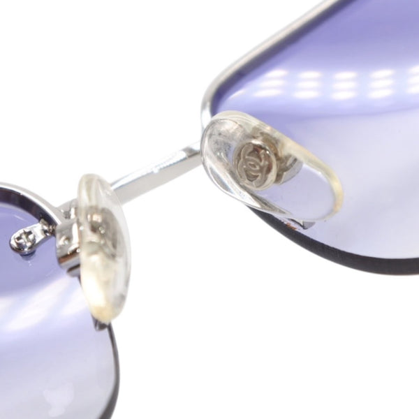 CHANEL シャネル Sunglasses サングラス リムレス サングラス 4113 65◻︎15 120 パープル クリア 美品 中古 4a001389
