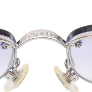 CHANEL シャネル Sunglasses サングラス リムレス サングラス 4113 65◻︎15 120 パープル クリア 美品 中古 4a001389