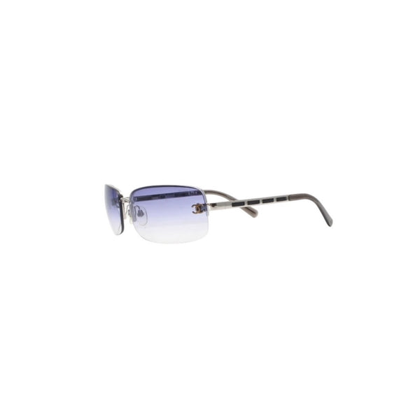 CHANEL シャネル Sunglasses サングラス リムレス サングラス 4113 65◻︎15 120 パープル クリア 美品 中古 4a001389