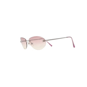 Very good condition CHANEL rimless sunglasses eyewear 4013 c.124/58 size 59□16 130 here mark pink gradation used 4a001368