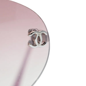 Very good condition CHANEL rimless sunglasses eyewear 4013 c.124/58 size 59□16 130 here mark pink gradation used 4a001368