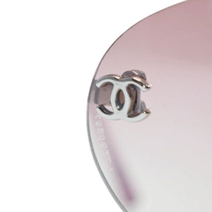 Very good condition CHANEL rimless sunglasses eyewear 4013 c.124/58 size 59□16 130 here mark pink gradation used 4a001368