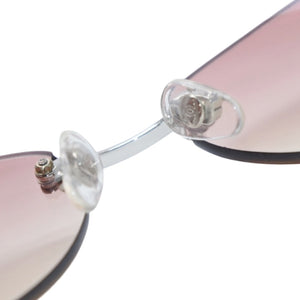 Very good condition CHANEL rimless sunglasses eyewear 4013 c.124/58 size 59□16 130 here mark pink gradation used 4a001368