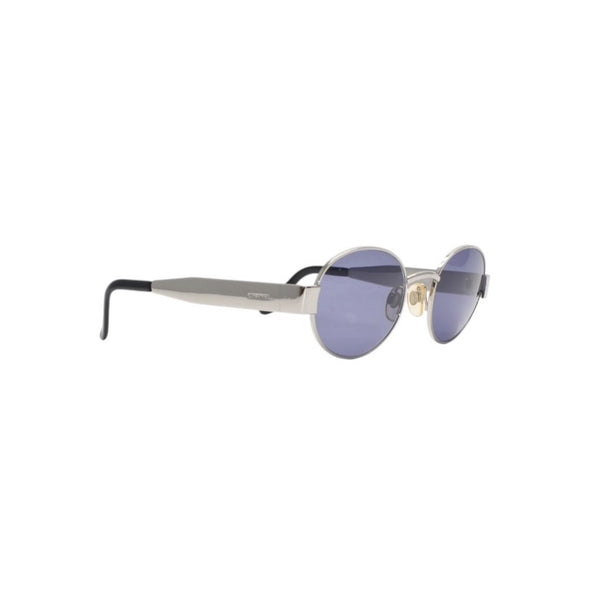 CHANEL Metal Frame Sunglasses Silver Frame Blue Gray Lens 45002 Good Condition Used 4a001386