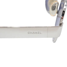 画像をギャラリービューアに読み込む, CHANEL シャネル メタルフレームサングラス シルバーフレーム ブルーグレーレンズ 45002 美品 中古 4a001386