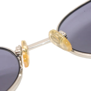 CHANEL Metal Frame Sunglasses Silver Frame Blue Gray Lens 45002 Good Condition Used 4a001386