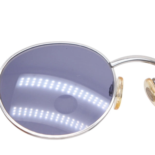 CHANEL Metal Frame Sunglasses Silver Frame Blue Gray Lens 45002 Good Condition Used 4a001386