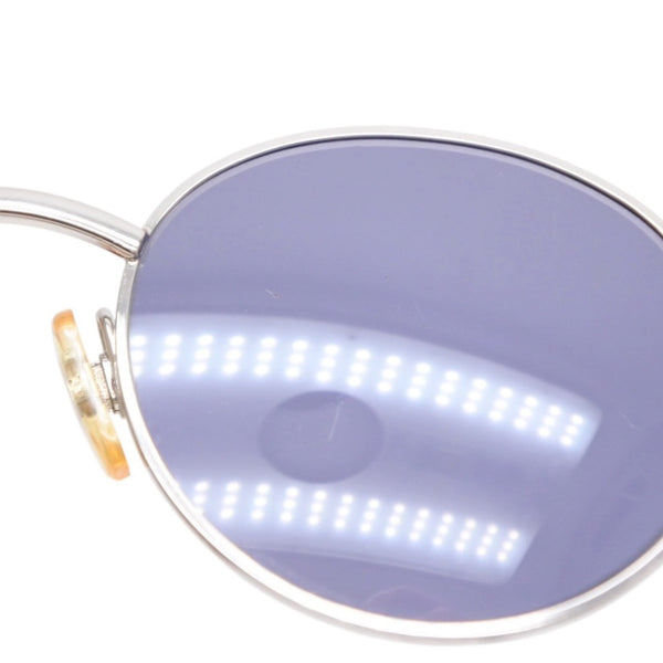 CHANEL Metal Frame Sunglasses Silver Frame Blue Gray Lens 45002 Good Condition Used 4a001386