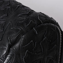 画像をギャラリービューアに読み込む, 極美品 CHROME HEARTS クロムハーツ DUFFLE SML ボストンバッグ スモール セメタリークロス ブラックパッチ クロスボールチェーン 中古 4a001394
