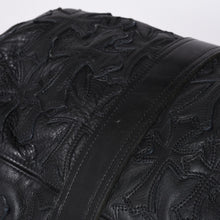 画像をギャラリービューアに読み込む, 極美品 CHROME HEARTS クロムハーツ DUFFLE SML ボストンバッグ スモール セメタリークロス ブラックパッチ クロスボールチェーン 中古 4a001394