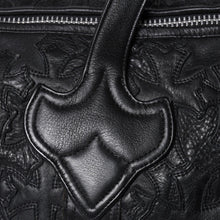 画像をギャラリービューアに読み込む, 極美品 CHROME HEARTS クロムハーツ DUFFLE SML ボストンバッグ スモール セメタリークロス ブラックパッチ クロスボールチェーン 中古 4a001394