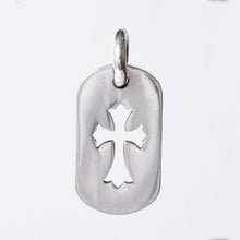画像をギャラリービューアに読み込む, CHROME HEARTS クロムハーツ D TAG SML CO CRS カットアウトクロス ドッグタグ スモール ペンダントトップ 重量約10.0g 美品 中古 4a001400