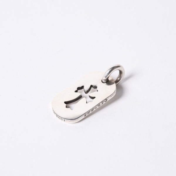 CHROME HEARTS D TAG SML CO CRS Cutout Cross Dog Tag Small Pendant Top Weight Approx. 10.0g Good Condition Used 4a001400